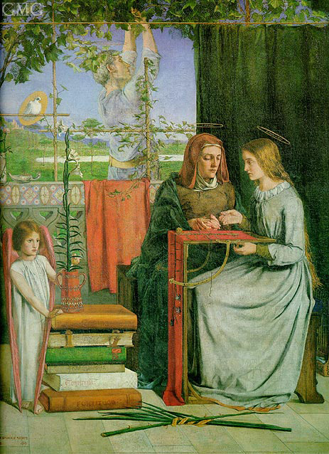 The Childhood of Mary Virgin, c.1848/49 | Rossetti | Gemälde Reproduktion