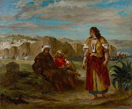 Blick auf Tanger, c.1852/53 von Eugène Delacroix | Gemälde-Reproduktion