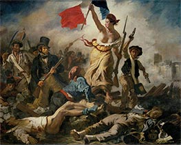Freiheit führt das Volk, 1830 von Eugène Delacroix | Gemälde-Reproduktion