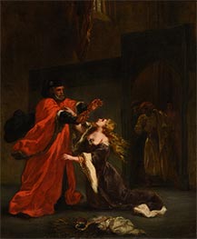 Desdemona vom Vater verflucht, c.1852 von Eugène Delacroix | Gemälde-Reproduktion
