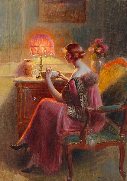 Blowing Bubbles, n.d. by Delphin Enjolras | Painting Reproduction