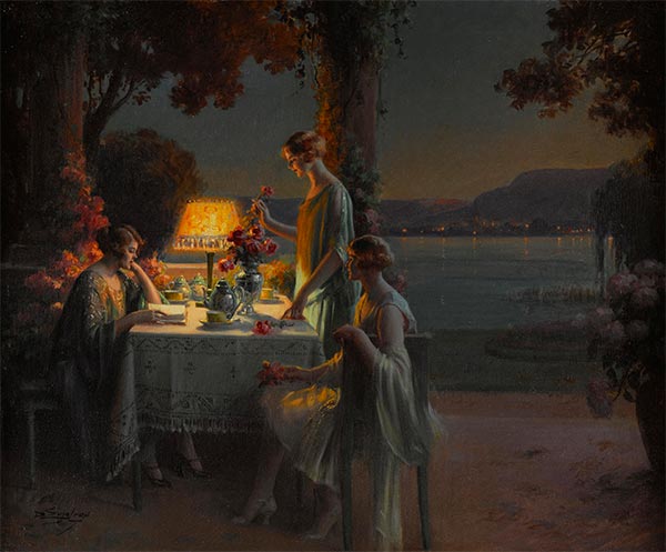 Young Ladies by the Lake, n.d. | Delphin Enjolras | Painting Reproduction
