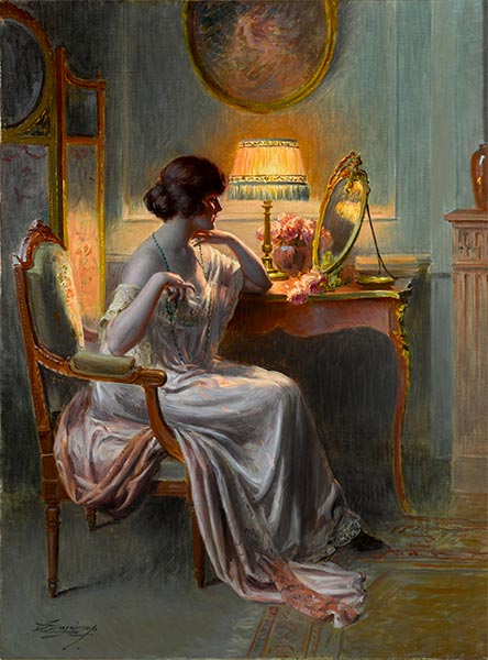 At the Boudoir, n.d. by Delphin Enjolras | Painting Reproduction