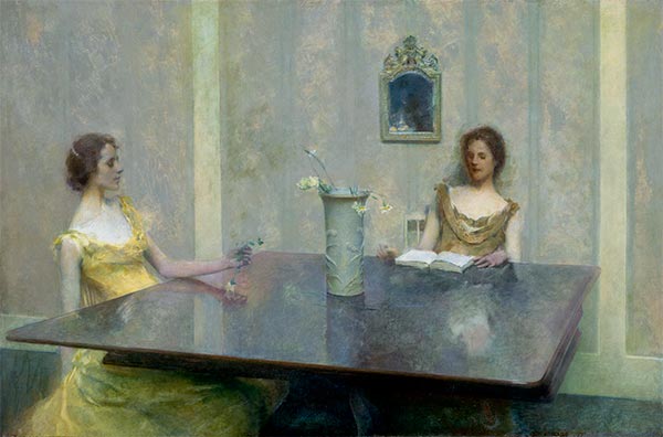 A Reading, 1897 | Thomas Wilmer Dewing | Painting Reproduction