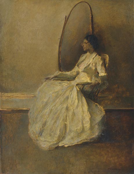Dame in Weiß I, c.1910 | Thomas Wilmer Dewing | Gemälde Reproduktion