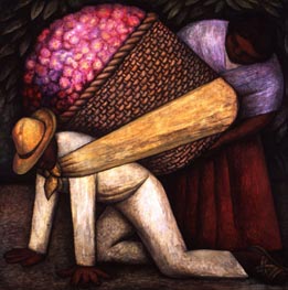 The Flower Carrier | Diego Rivera | Gemälde Reproduktion