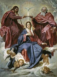 The Coronation of the Virgin, c.1641/44 by Velazquez | Painting Reproduction