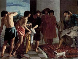 Josephs blutiger Mantel wird zu Jakob gebracht, 1630 von Velazquez | Gemälde-Reproduktion