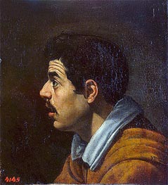 Head of a Man in Profile, c.1616 von Velazquez | Gemälde-Reproduktion