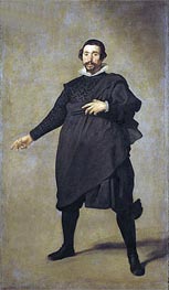 The Buffoon, Pablo de Valladolid, c.1635 von Velazquez | Gemälde-Reproduktion