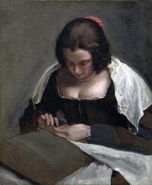 The Needlewoman, c.1640/50 by Velazquez | Painting Reproduction