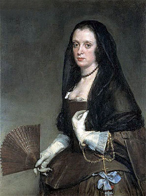 The Lady with a Fan, c.1640 | Velazquez | Painting Reproduction