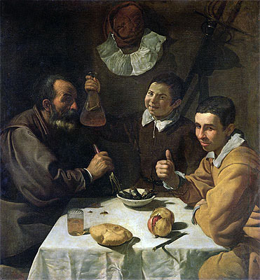 Luncheon, c.1617 | Velazquez | Gemälde Reproduktion