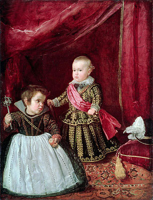 Prince Baltasar Carlos with a Dwarf, 1632 by Velazquez | Painting Reproduction