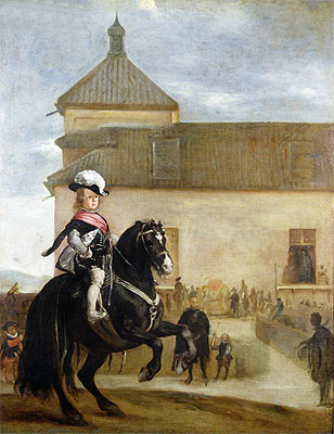 Prince Balthasar Carlos in the Riding School, c.1640/45 | Velazquez | Painting Reproduction