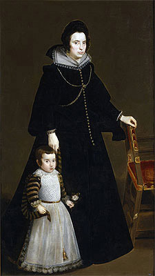 Antonia de Ipenarrieta y Galdos and her Son, Luis, c.1631 | Velazquez | Painting Reproduction