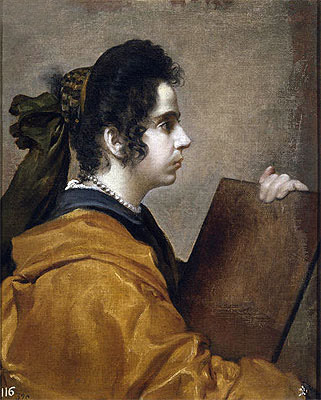 Juana Pacheco, Ehefrau des Künstlers als Sibylle | Velazquez | Gemälde Reproduktion