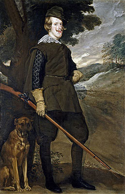 Felipe IV in Hunting Garb, c.1635 | Velazquez | Gemälde Reproduktion