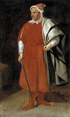 The Buffoon 'Redbeard' Cristobal de Castaneda y Pernia, c.1635 | Velazquez | Painting Reproduction