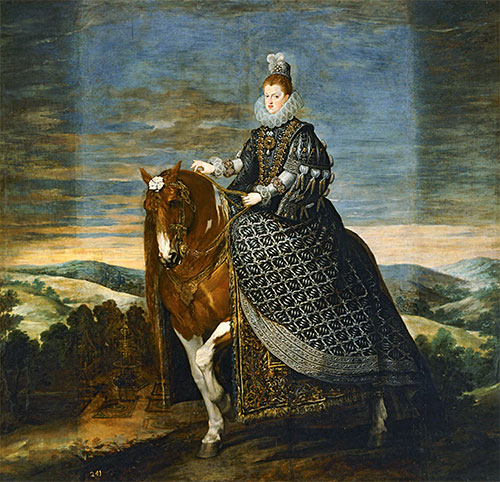 Queen Margarita de Austria on Horseback, c.1635 | Velazquez | Painting Reproduction