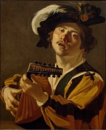 The Lute Player, 1622 by Dirck van Baburen | Painting Reproduction