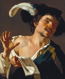 Young Man Singing, 1622 by Dirck van Baburen | Painting Reproduction