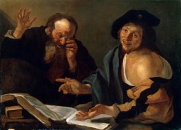 Heraclitus and Democritus, c.1610s by Dirck van Baburen | Painting Reproduction