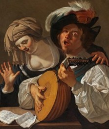 The Duet, 1622 by Dirck van Baburen | Painting Reproduction