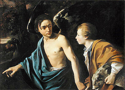 Tobias and the Angel, Undated | Dirck van Baburen | Painting Reproduction