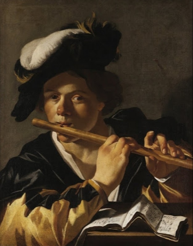 The Flute Player, 1615-1624 | Dirck van Baburen