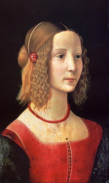 Porträt eines Mädchens, c.1490 | Ghirlandaio | Gemälde Reproduktion