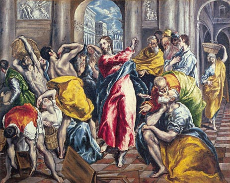 The Purification of the Temple, c.1600 | El Greco | Painting Reproduction