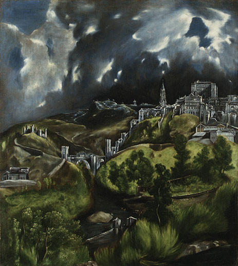 Blick auf Toledo, c.1599/00 | El Greco | Gemälde Reproduktion