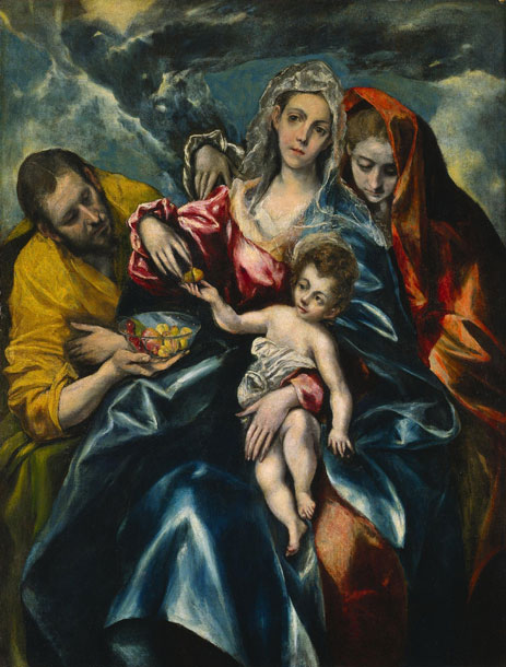 Die Heilige Familie mit Maria Magdalena, c.1590/95 | El Greco | Gemälde Reproduktion