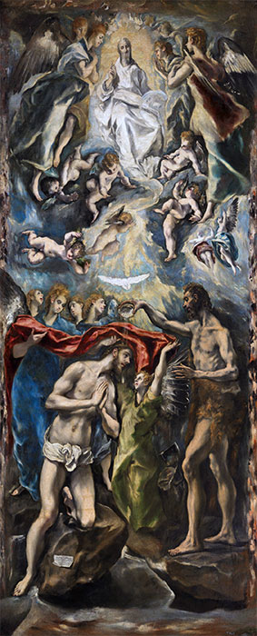 Die Taufe von Christus, c.1597/00 | El Greco | Gemälde Reproduktion