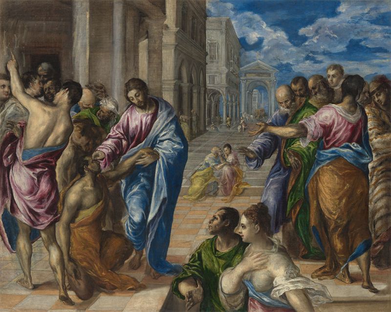 Christus heilt die Blinden, c.1570 | El Greco