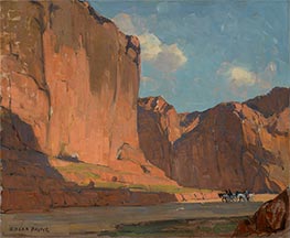 Riders Passing through the Canyon | Edgar Alwin Payne | Painting Reproduction