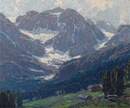 Alpine Szene, Schweiz, Undated von Edgar Alwin Payne | Gemälde-Reproduktion