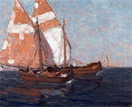 Segelboote an der Adria, Undated von Edgar Alwin Payne | Gemälde-Reproduktion