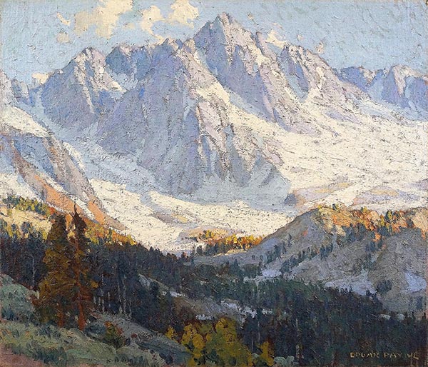 Schneebedeckte Gipfel - Edgar Alwin Payne