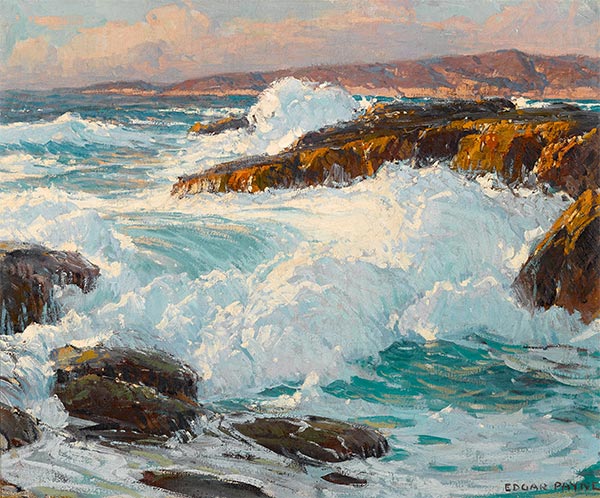 High Surf along the Laguna Coast, Undated | Edgar Alwin Payne | Painting Reproduction