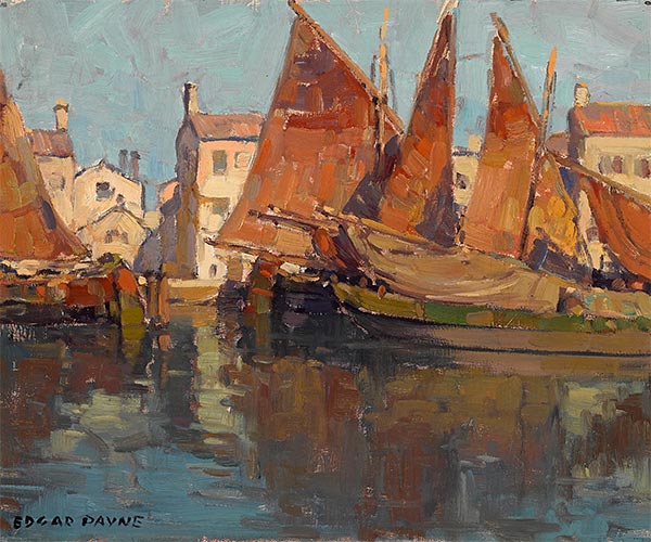 Boats at Chioggia, Undated | Edgar Alwin Payne | Painting Reproduction