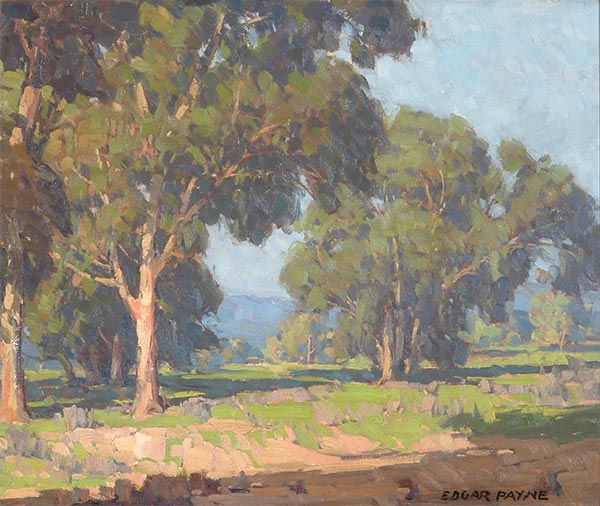 A grove of trees in the valley, n.d. by Edgar Alwin Payne | Painting Reproduction