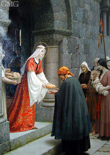 The Charity of Saint Elizabeth of Hungary, 1915 | Blair Leighton | Gemälde Reproduktion