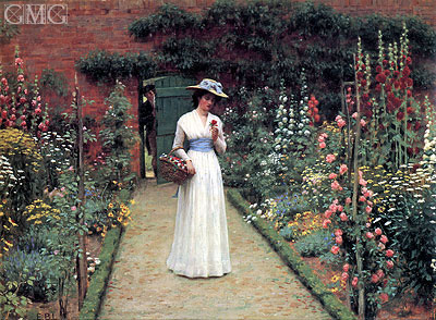 Lady in a Garden, undated | Blair Leighton | Painting Reproduction