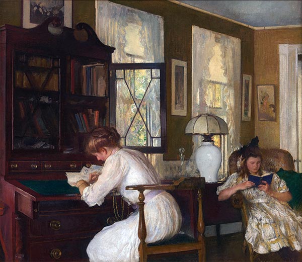 Josephine und Mercie, 1908 | Edmund Charles Tarbell | Gemälde Reproduktion