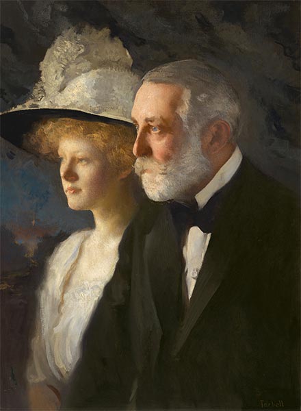 Henry Clay und Helen Frick, c.1910 | Edmund Charles Tarbell | Gemälde Reproduktion