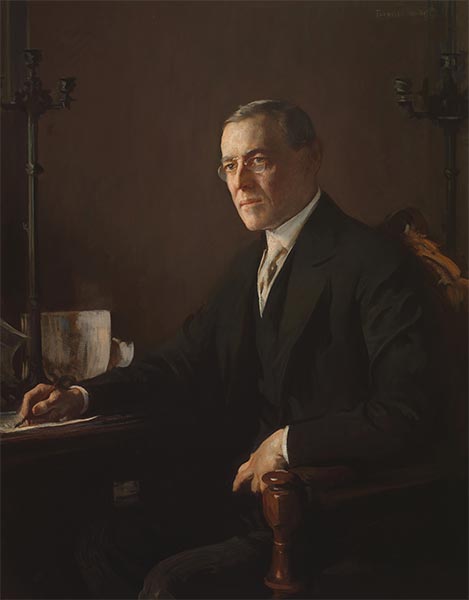 Woodrow Wilson, c.1920/21 | Edmund Charles Tarbell | Gemälde Reproduktion