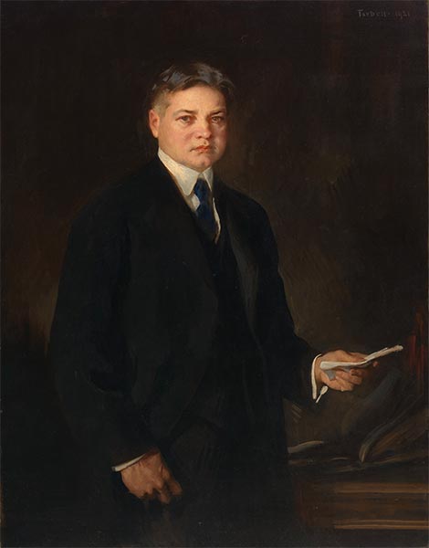 Herbert Hoover, 1921 von Edmund Charles Tarbell | Gemälde-Reproduktion