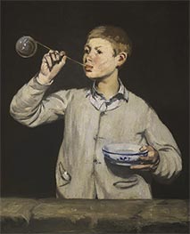 Junge bläst Seifenblasen, 1867 von Manet | Gemälde-Reproduktion